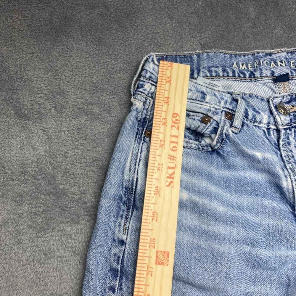 American Eagle Jeans Womens Size 0 Blue Super High Rise Baggy Wide Leg, Denim - Picture 9 of 16